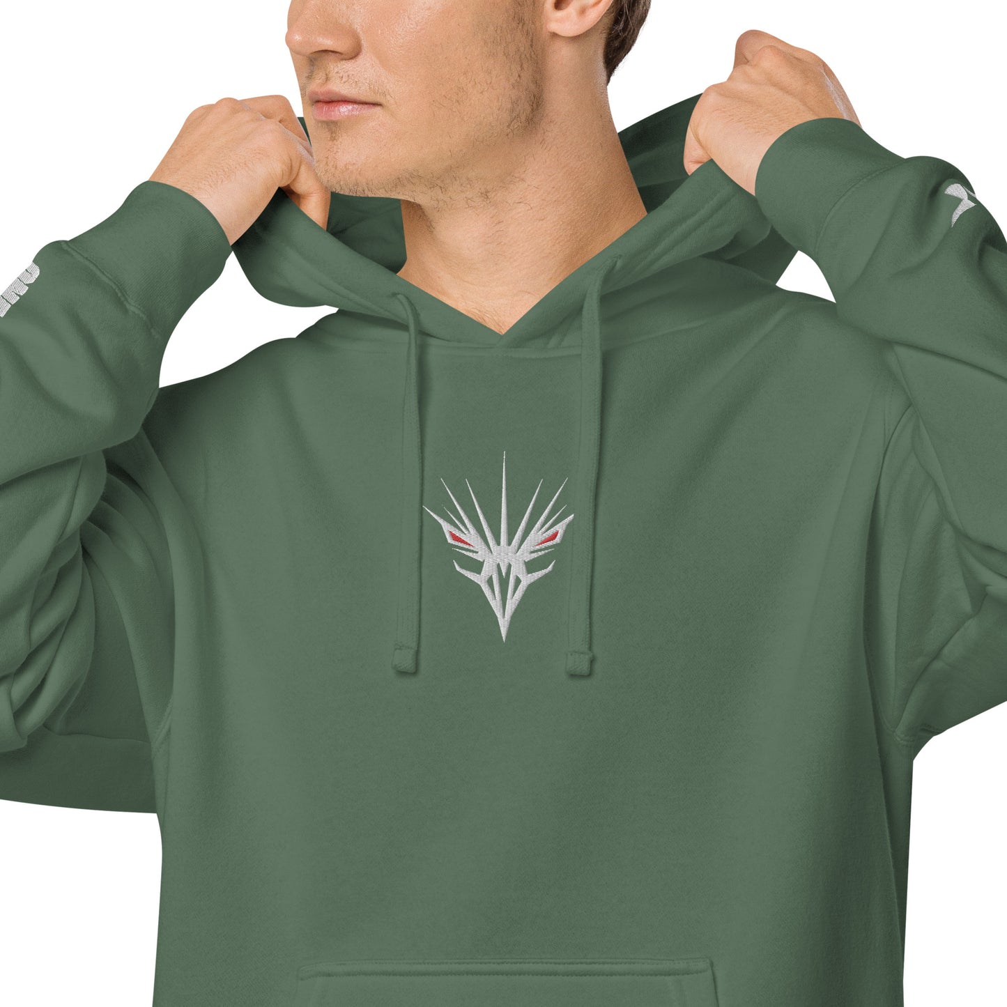 One Shot - Life is War - Embroidered - pigment-dyed hoodie