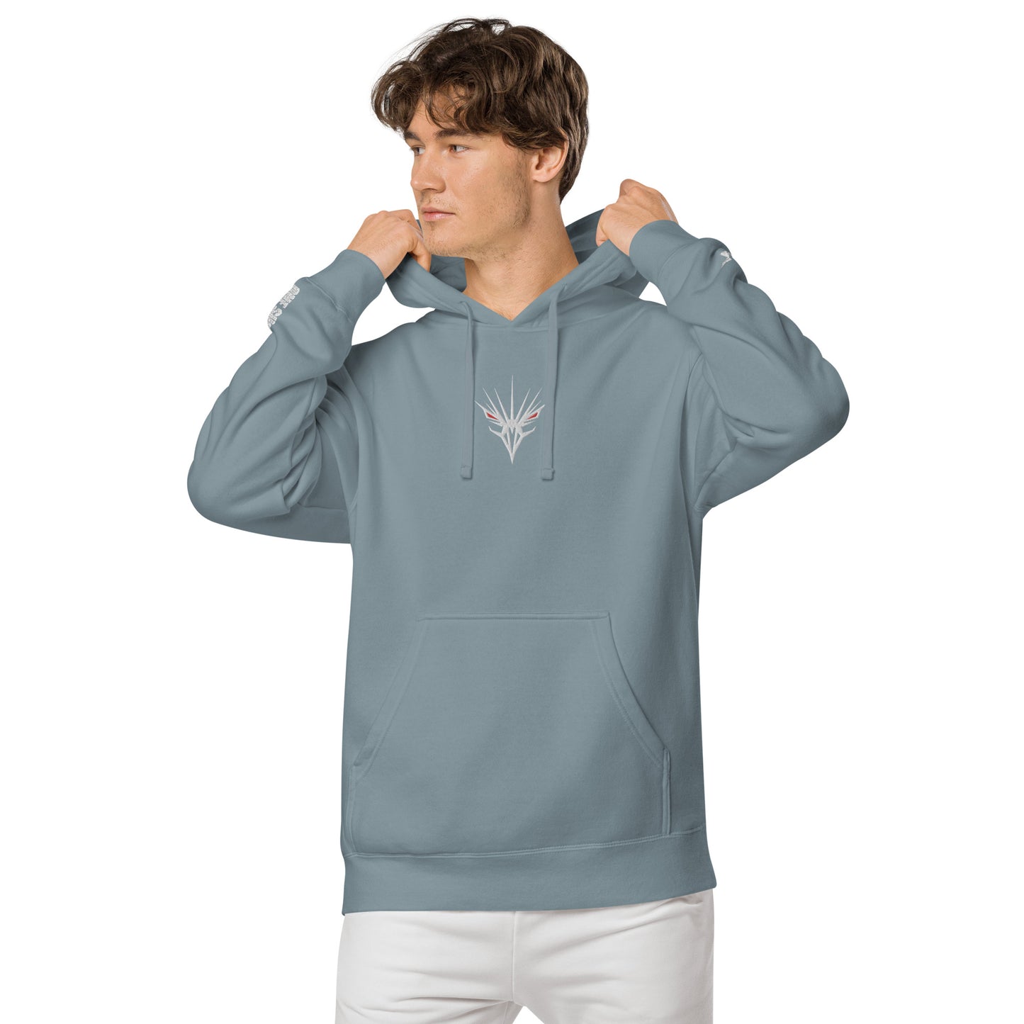 One Shot - Life is War - Embroidered - pigment-dyed hoodie