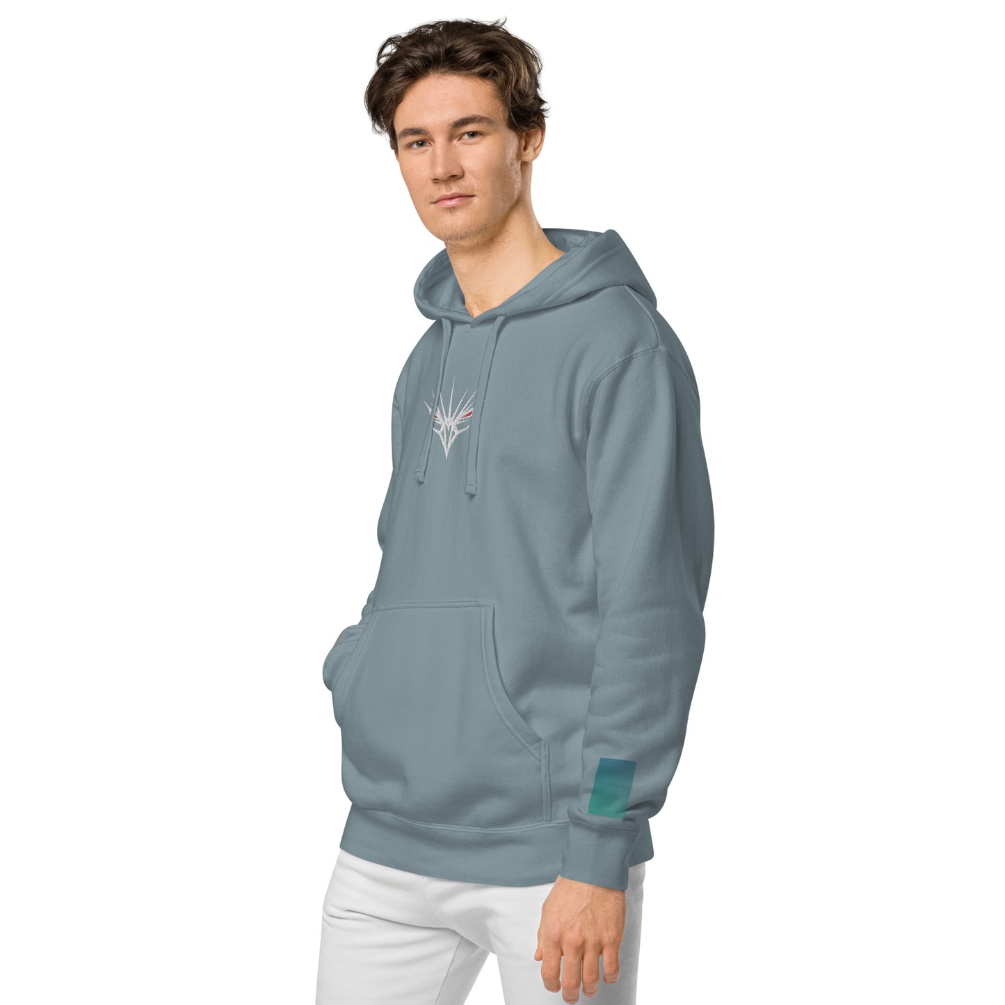 One Shot - Life is War - Embroidered - pigment-dyed hoodie