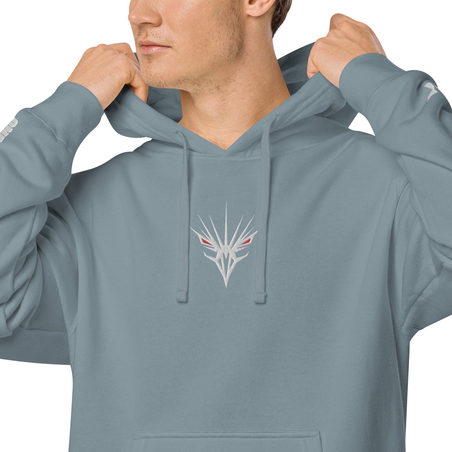 One Shot - Life is War - Embroidered - pigment-dyed hoodie