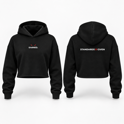 EARNED. — Women's Cropped Hoodie