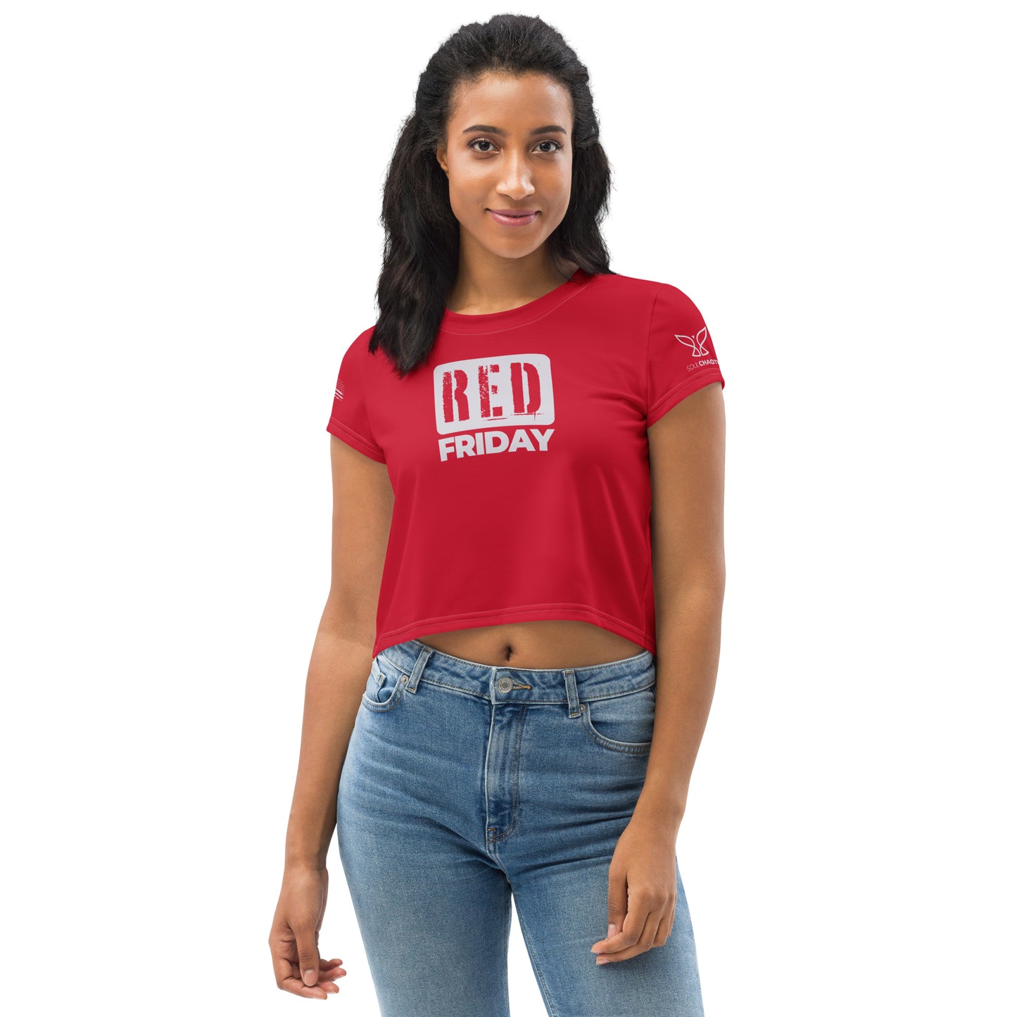 RED Friday - Remember Everyone Deployed - Crop Tee