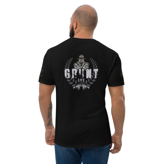 03 Infantry || DOG || Grunt Life Series - Fitted Men's T-shirt