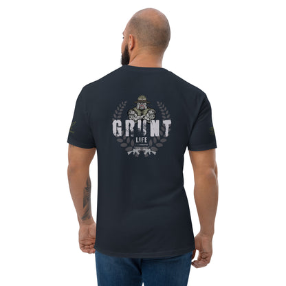 03 Infantry || DOG || Grunt Life Series - Fitted Men's T-shirt