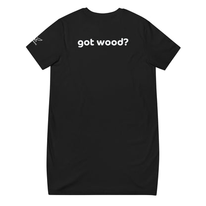 bevr. got wood?  cotton t-shirt dress