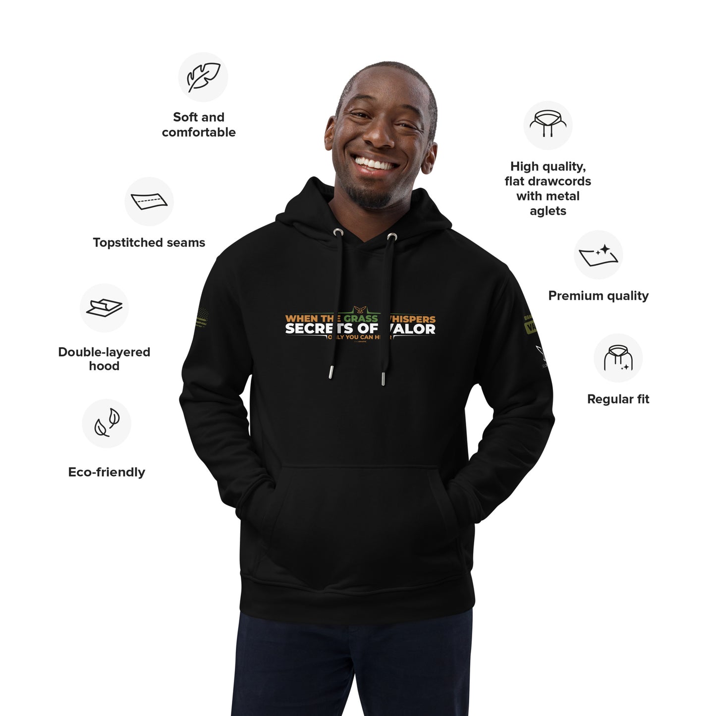 Grass Whispers Secrets of Valor - Premium Hoodie