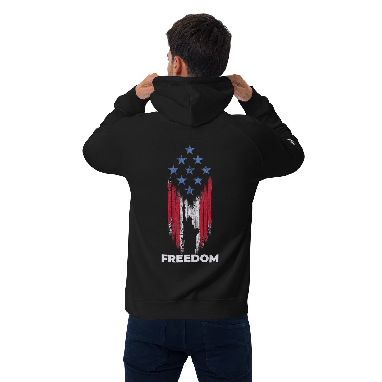 I'm Lit, Let's Bang - Freedom & Liberty - Unisex eco raglan hoodie