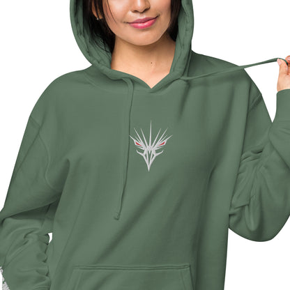 One Shot - Life is War - Embroidered Women's pigment-dyed hoodie