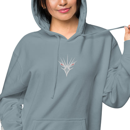 One Shot - Life is War - Embroidered Women's pigment-dyed hoodie