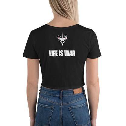 One Shot - Life is War - Women’s Crop Tee