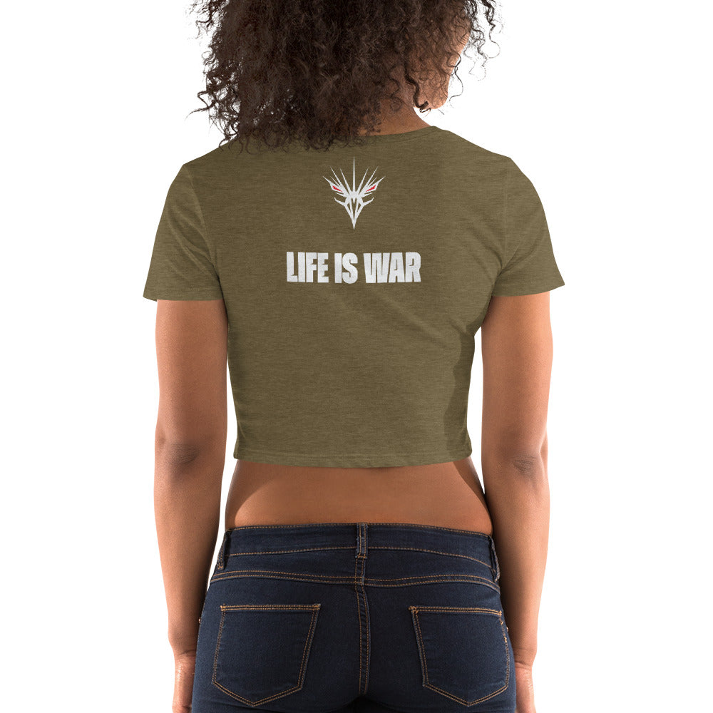 One Shot - Life is War - Women’s Crop Tee