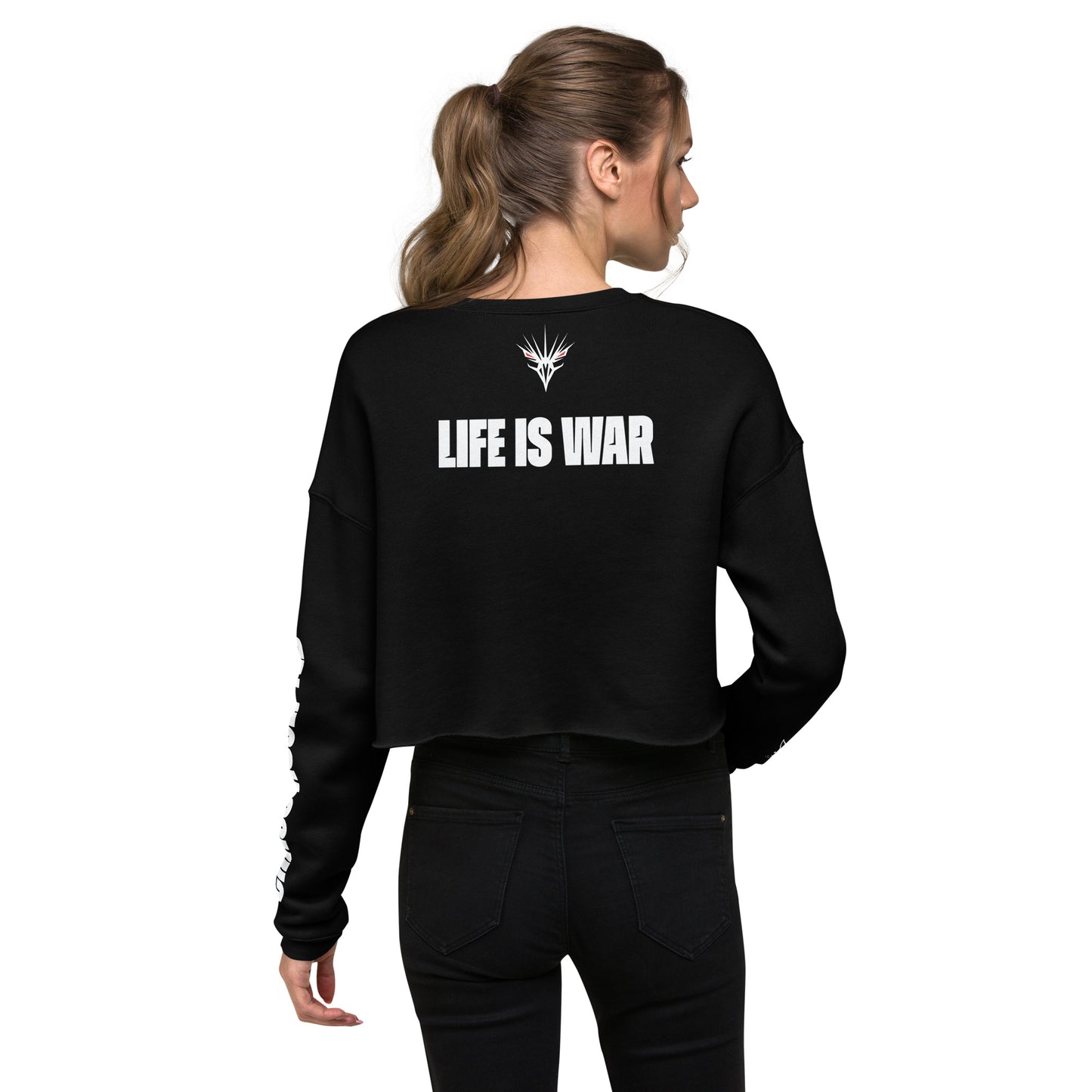 One Shot - Life is War - Crop Sweatshirt