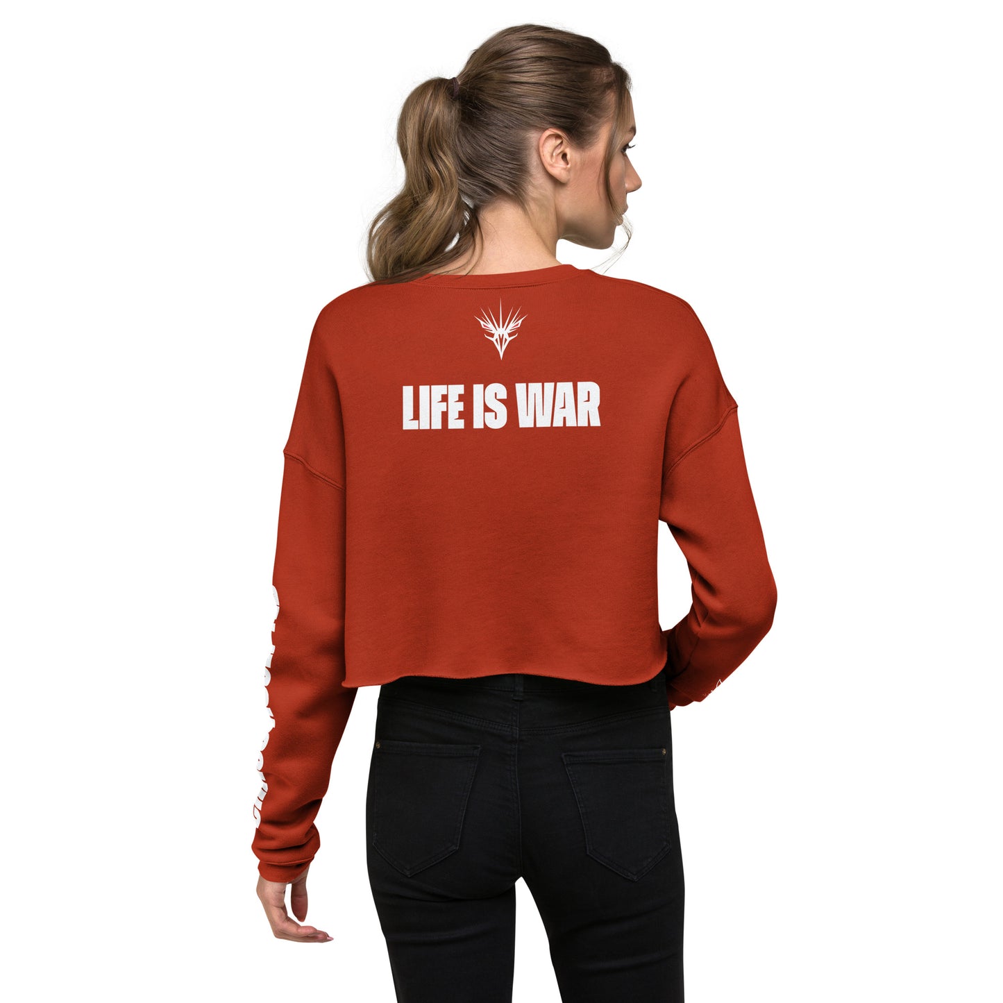 One Shot - Life is War - Crop Sweatshirt