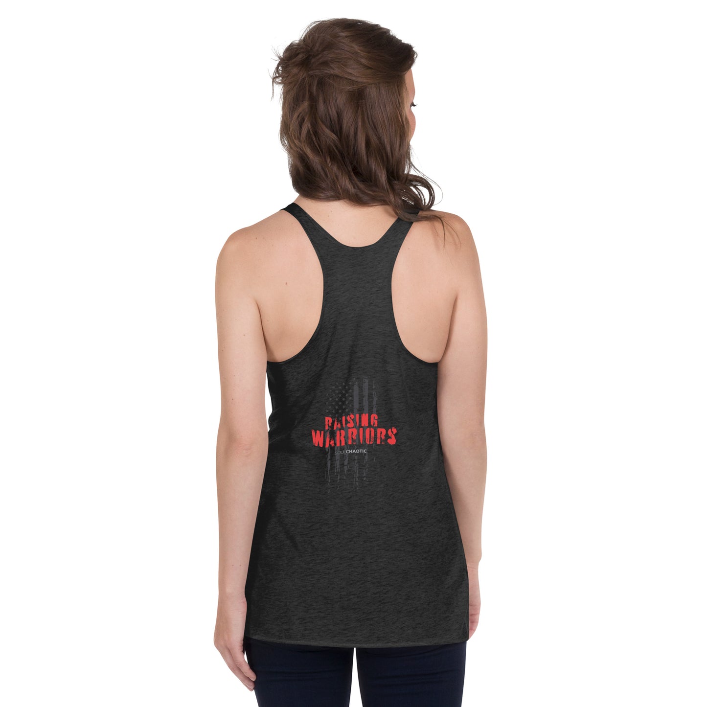 Original Superhero - MOM - Motherhood - Raising Warriors - Women's Racerback Tank