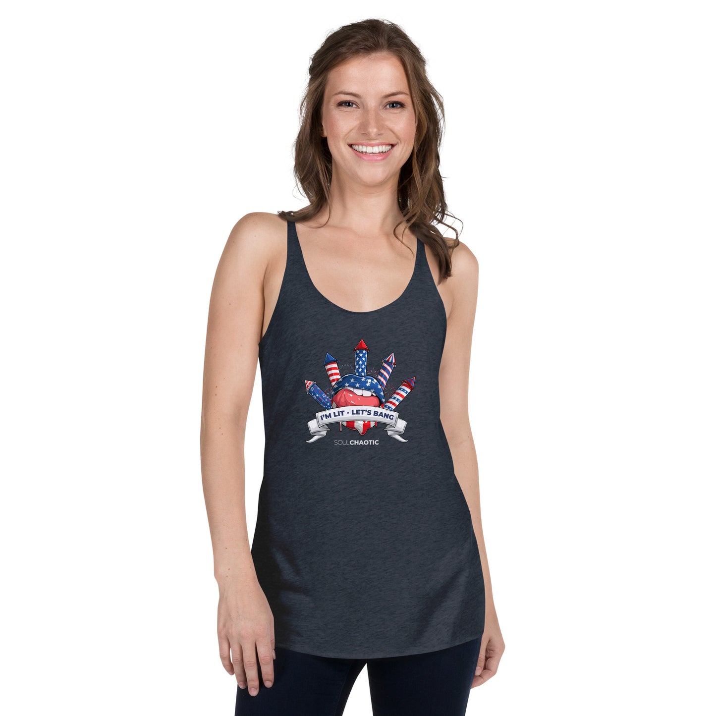 I'm Lit, Let's Bang - Women's Racerback Tank